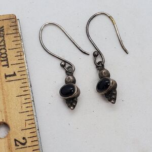 Sterling Silver Dangle Earrings Glass or Amythest